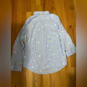 Cat & Jack floral and striped button down. Size: XL (14/16)